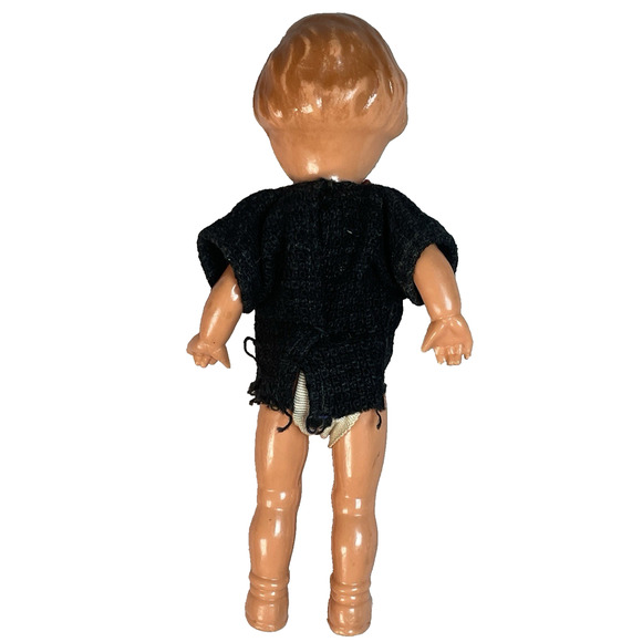 Edi German 6.5 inch Vintage Jointed Celluloid Plastic Baby Boy Doll Toy Mid Cent - Picture 3 of 7